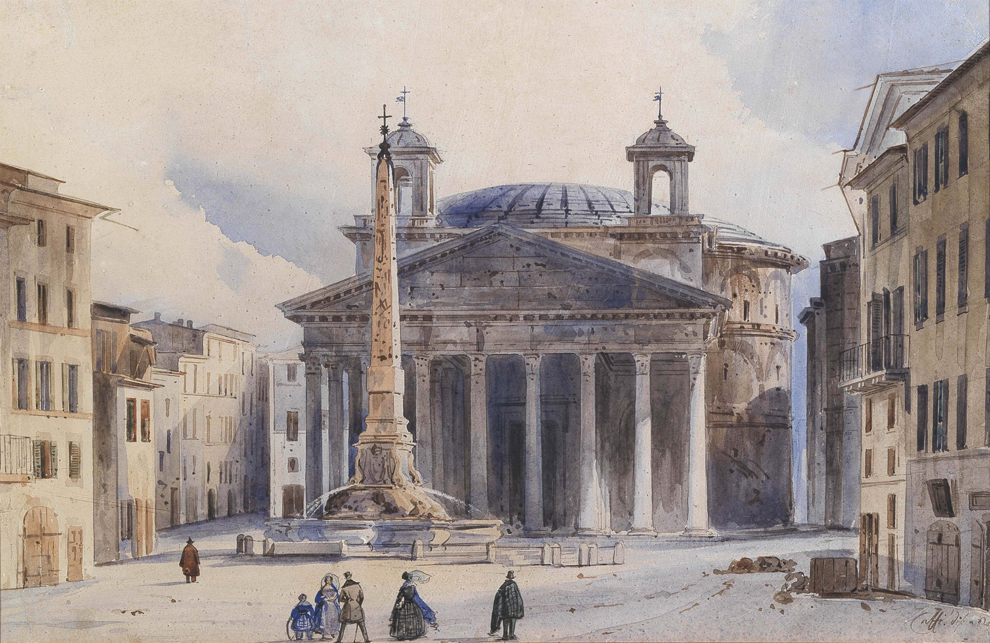 Ippolito Caffi, Veduta del Pantheon